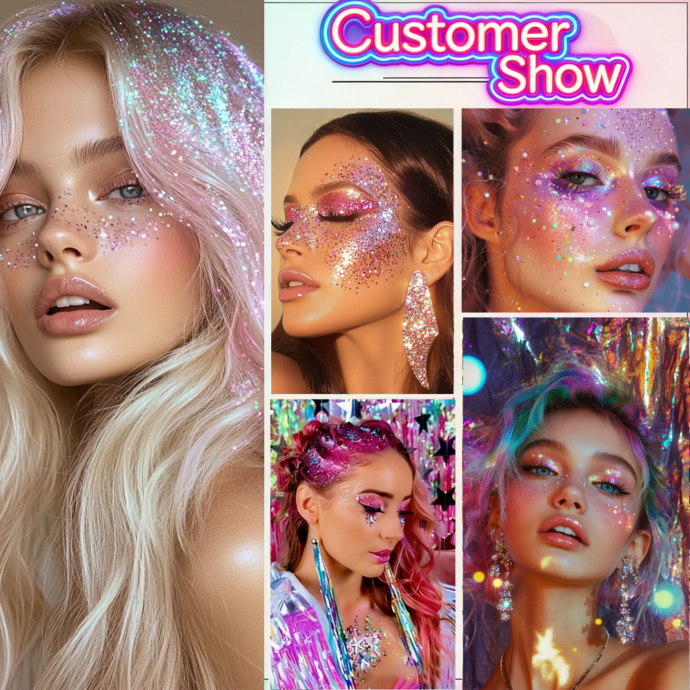 Hair Care Lotion - Sparkling Sequins Glitter Gel Stick 8