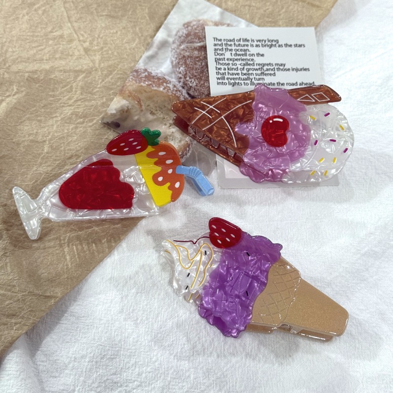 Hair Care Lotion - Summer Ice Cream Hair Claw Cute