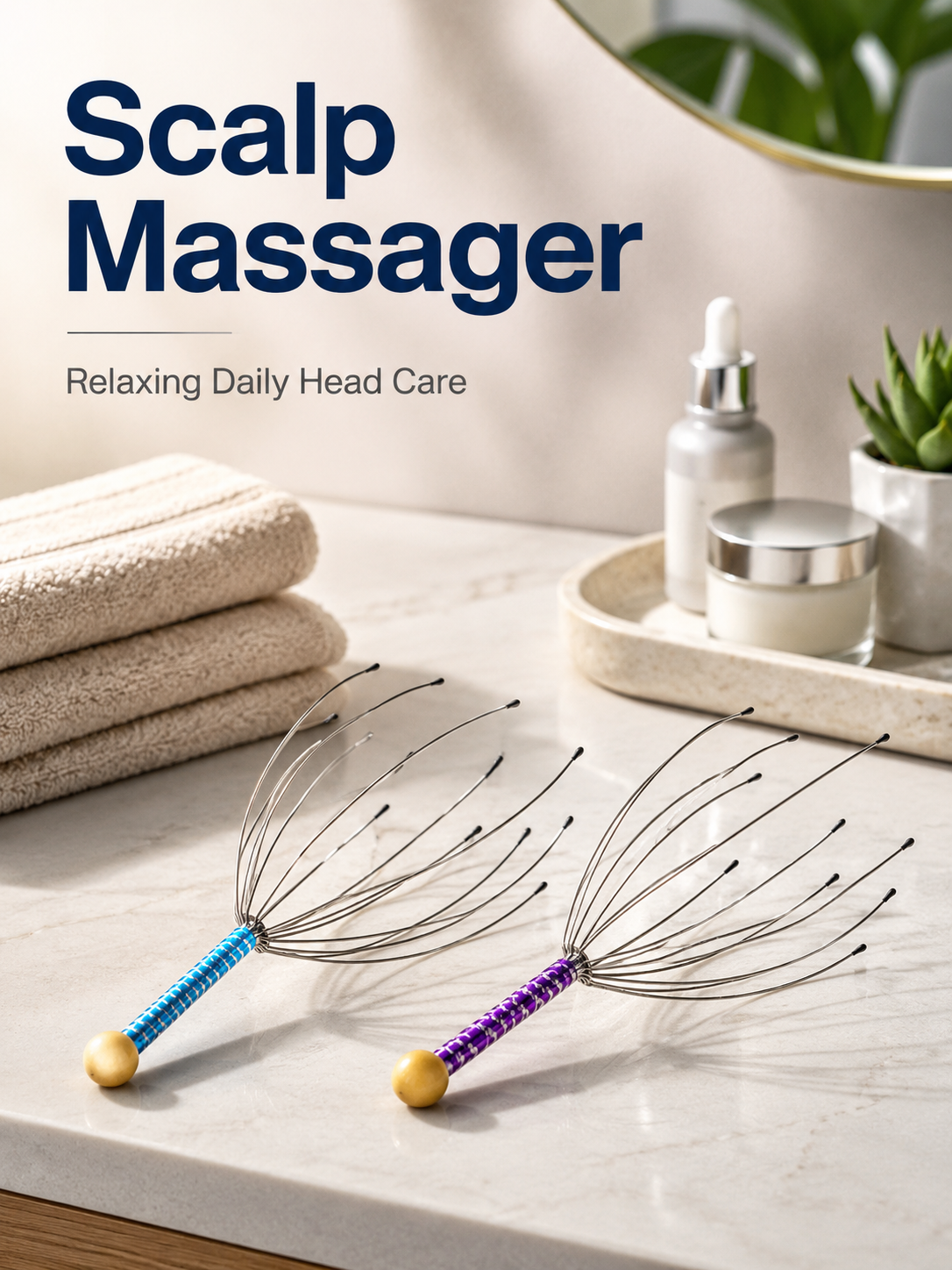 Hair Care Tips - Handheld Scalp Massager, Octopus Head Massage