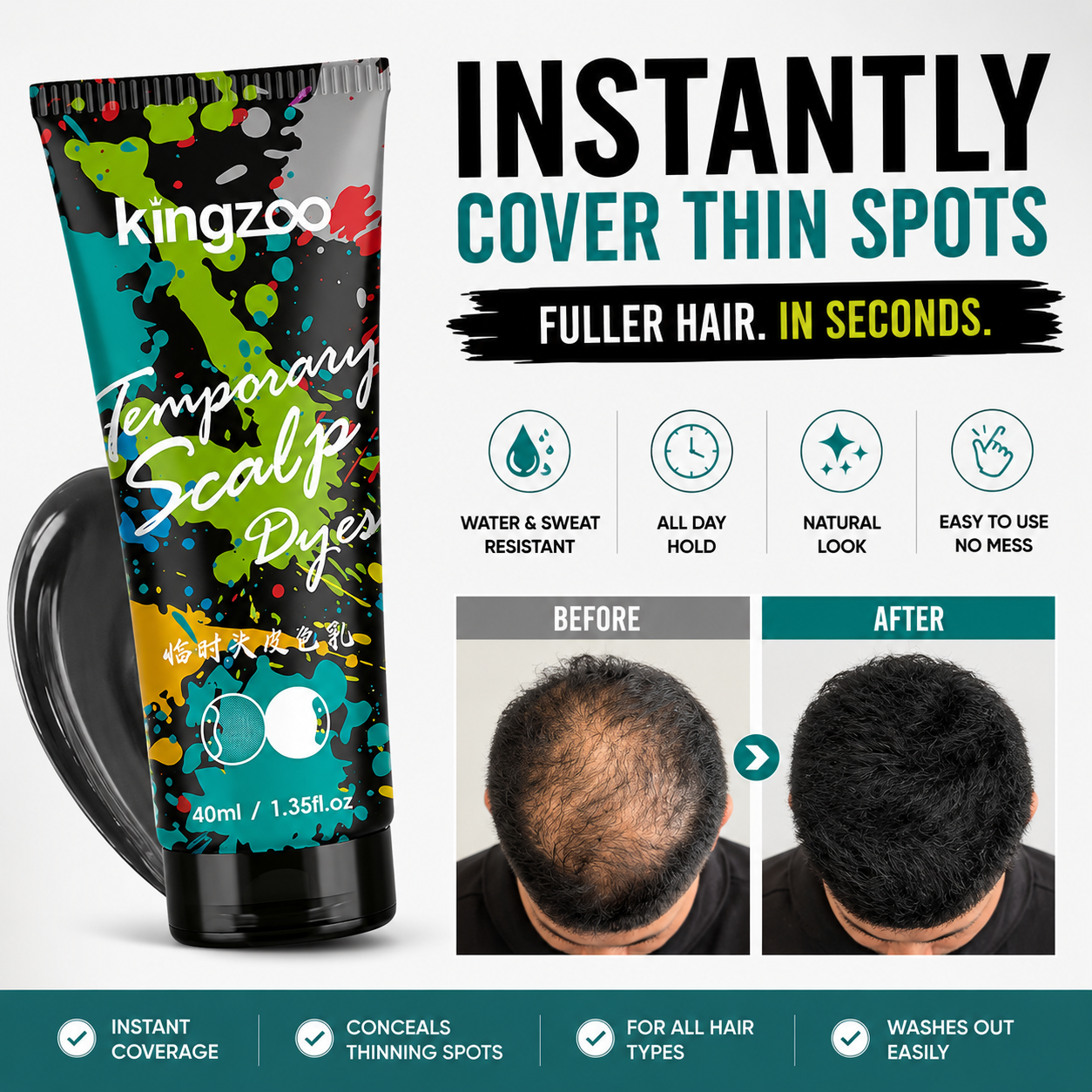 Ginzo Scalp Concealer Hair Dye – Hair Care Lotion recenzja i cena