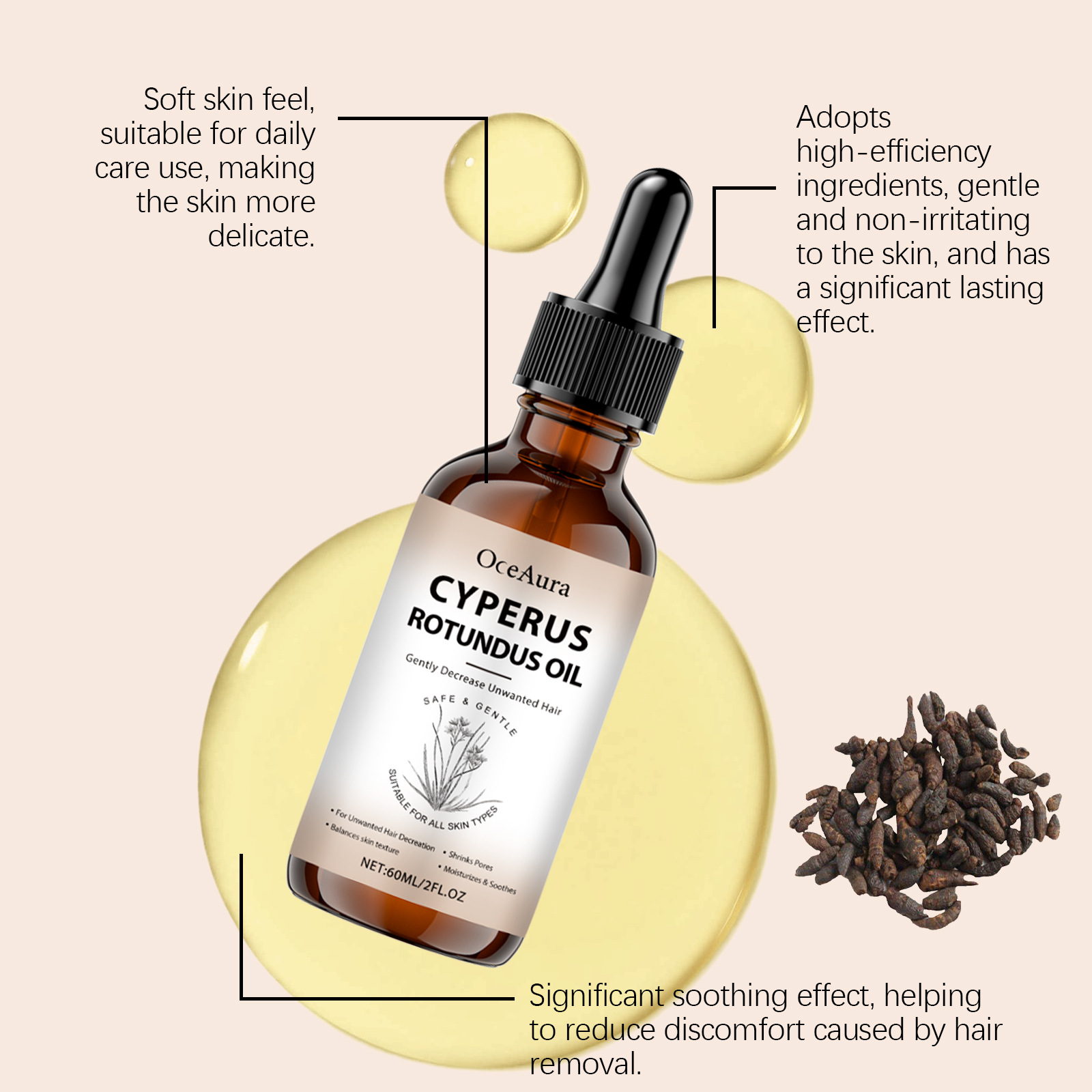 Cyperus Rotundus Oil for Hair  – Hair Care Oil Serum recenzja i cena