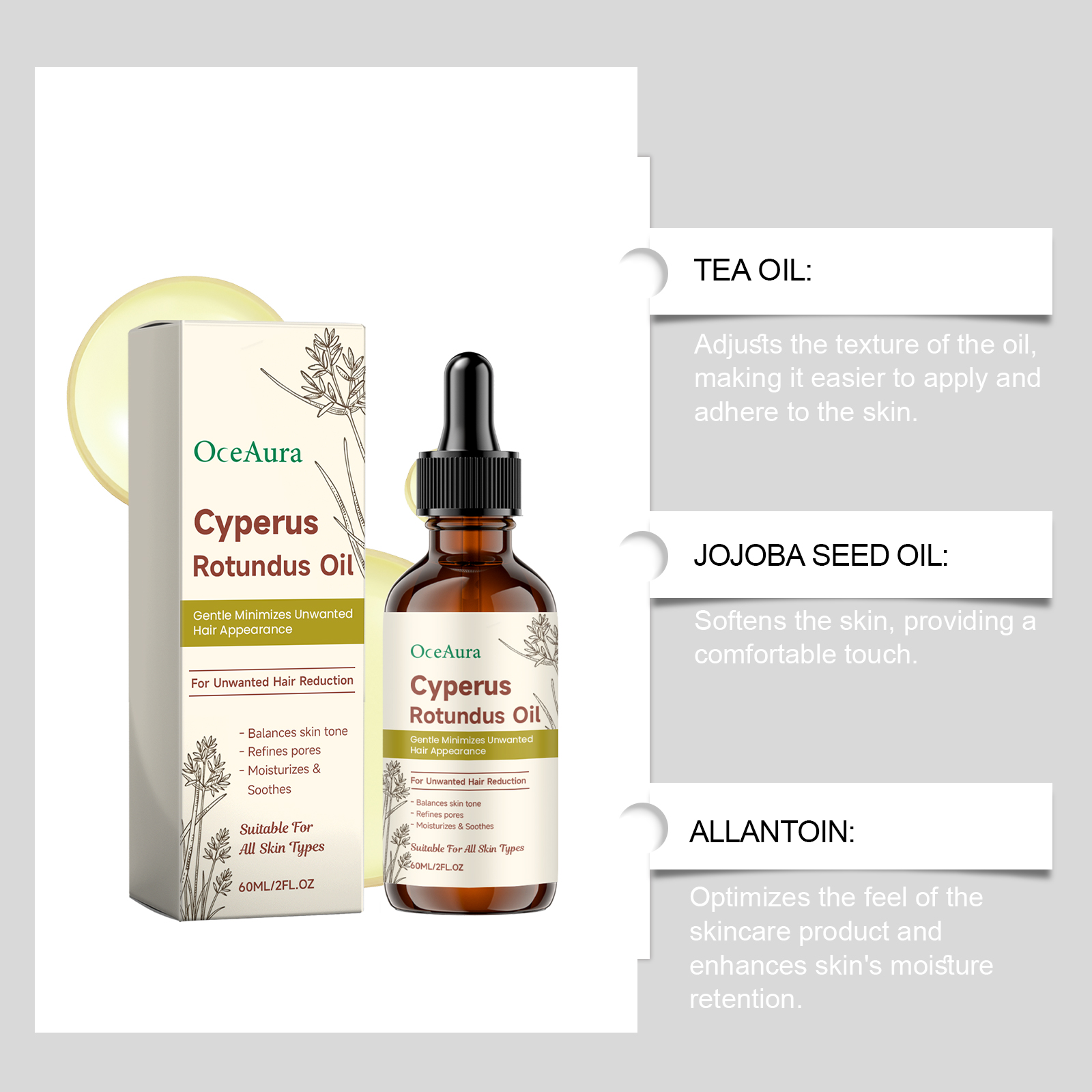 Cyperus Rotundus Hair Removal  – Hair Care Oil Serum recenzja i cena